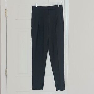 Protagonist Women's Slim Pants Size 4 Virgin Wool Silk Black Zipper Skinny Ankle